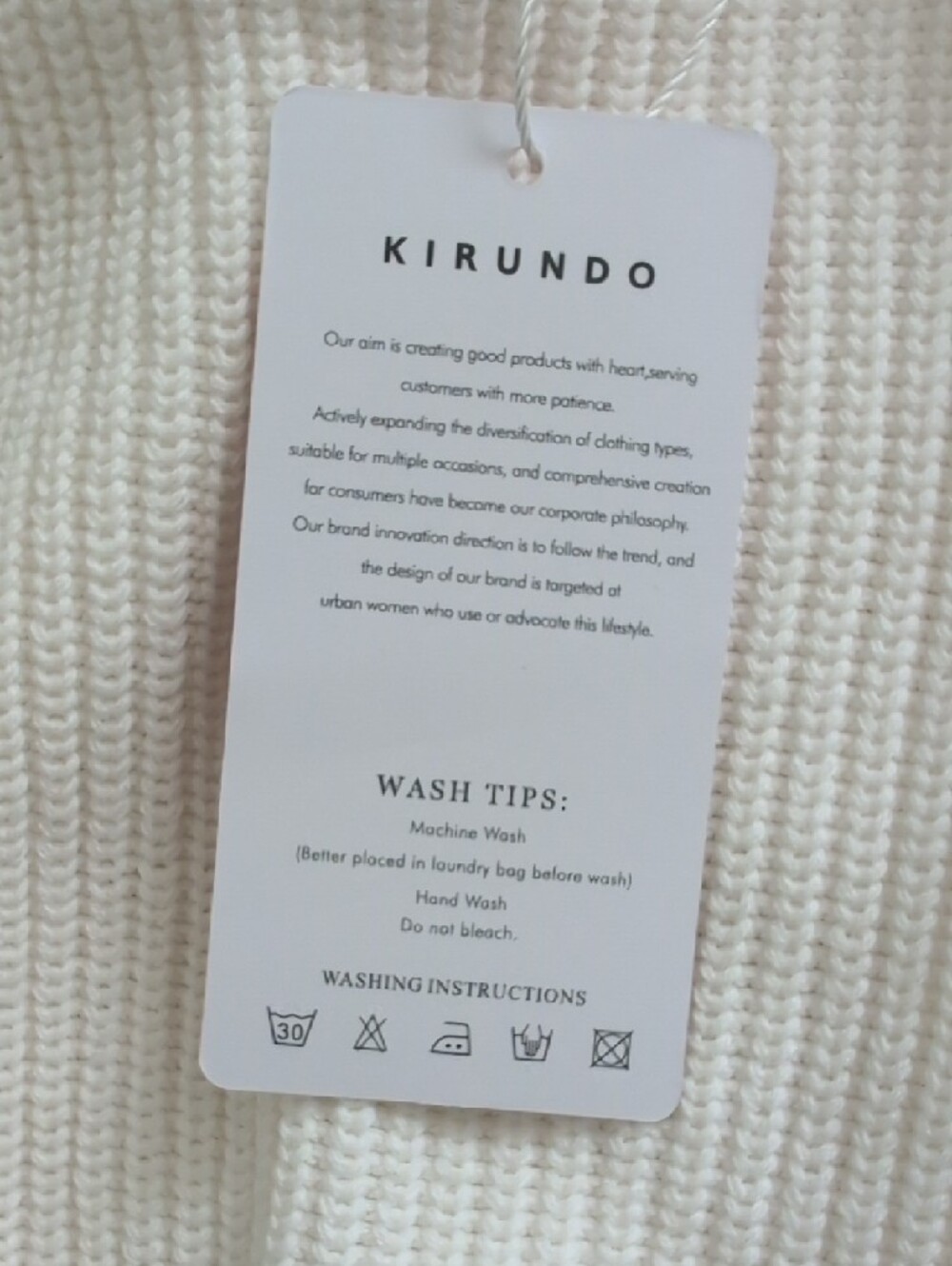 KIRUNDO Cap Sleeve Knit Sweater with Front Pocket White Size Medium NWT - Picture 6 of 9